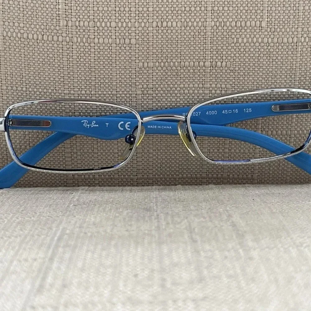 Ray-Ban Youth Kids Eyeglasses Frame Silver/Blue Glasses Rb1027 45[]16 125